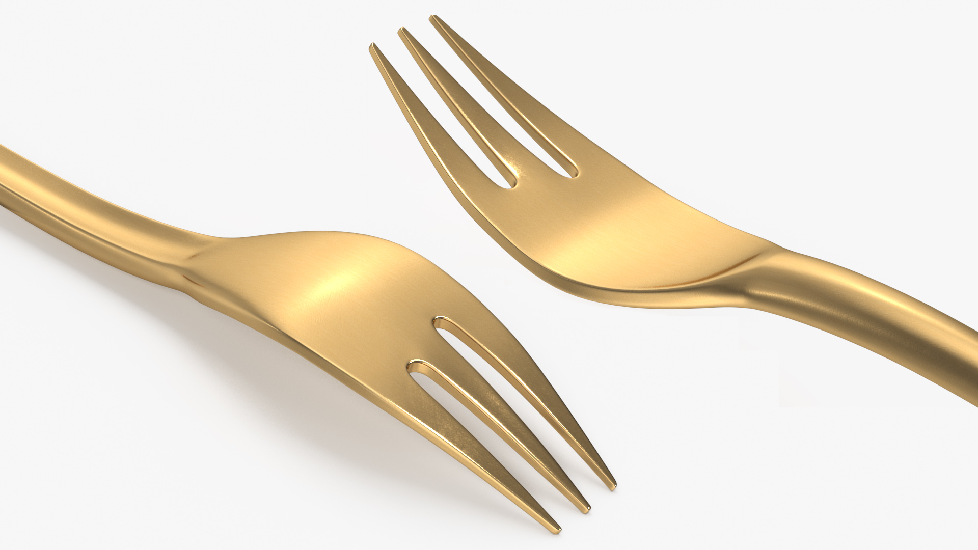 Fish Fork Gold 3D model