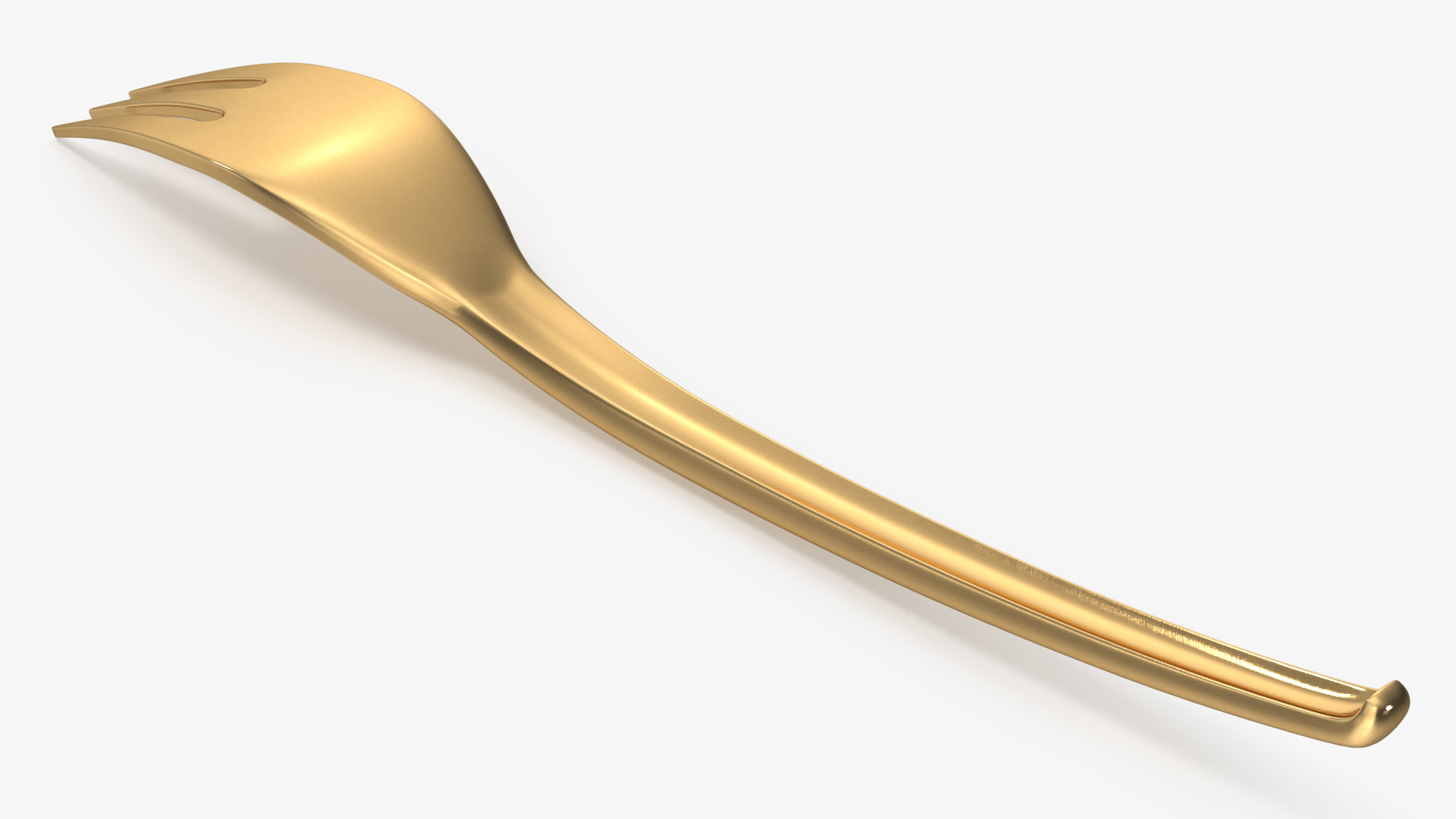 Fish Fork Gold 3D model