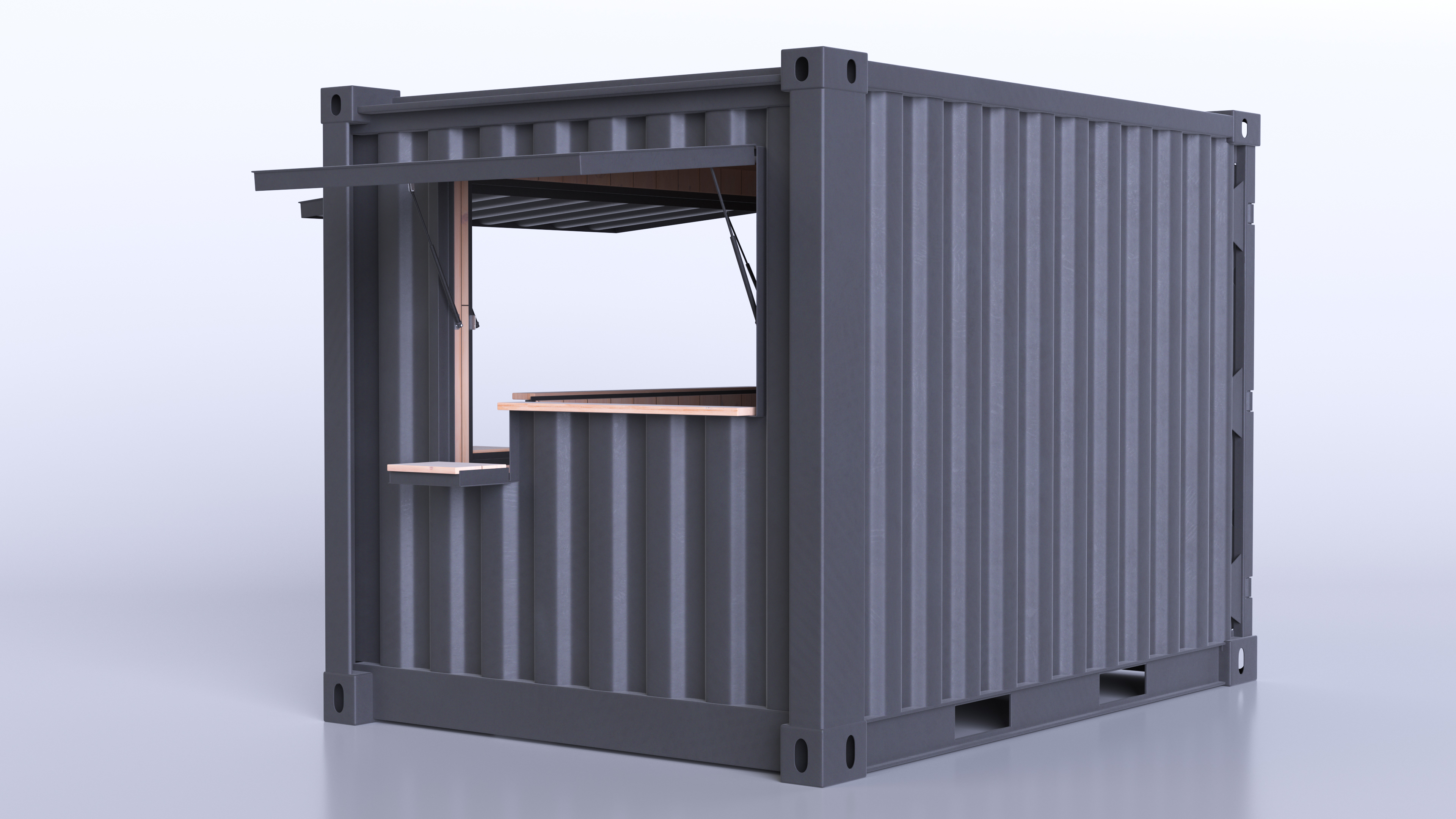 3D Container Coffee Shop