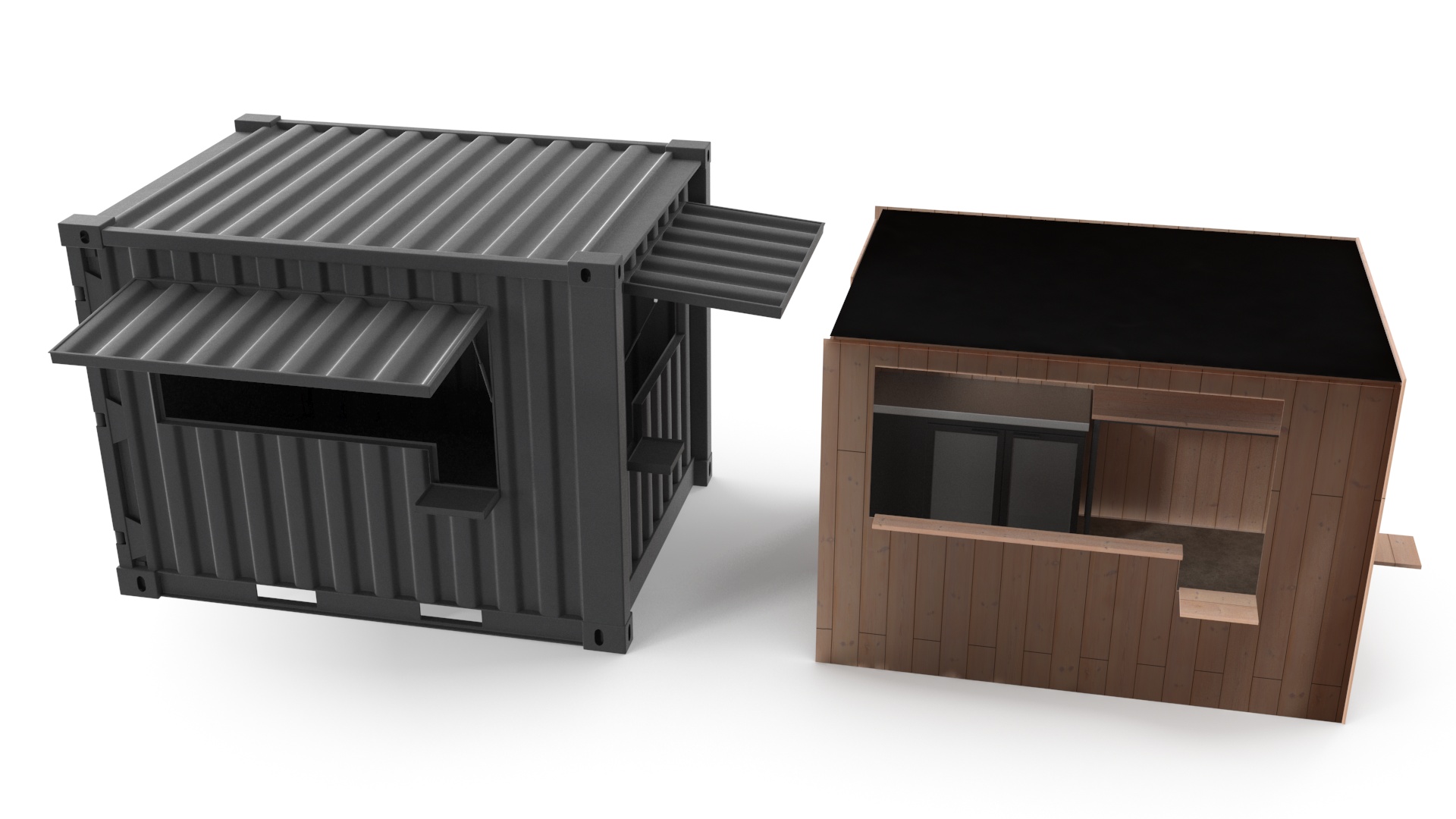 3D Container Coffee Shop