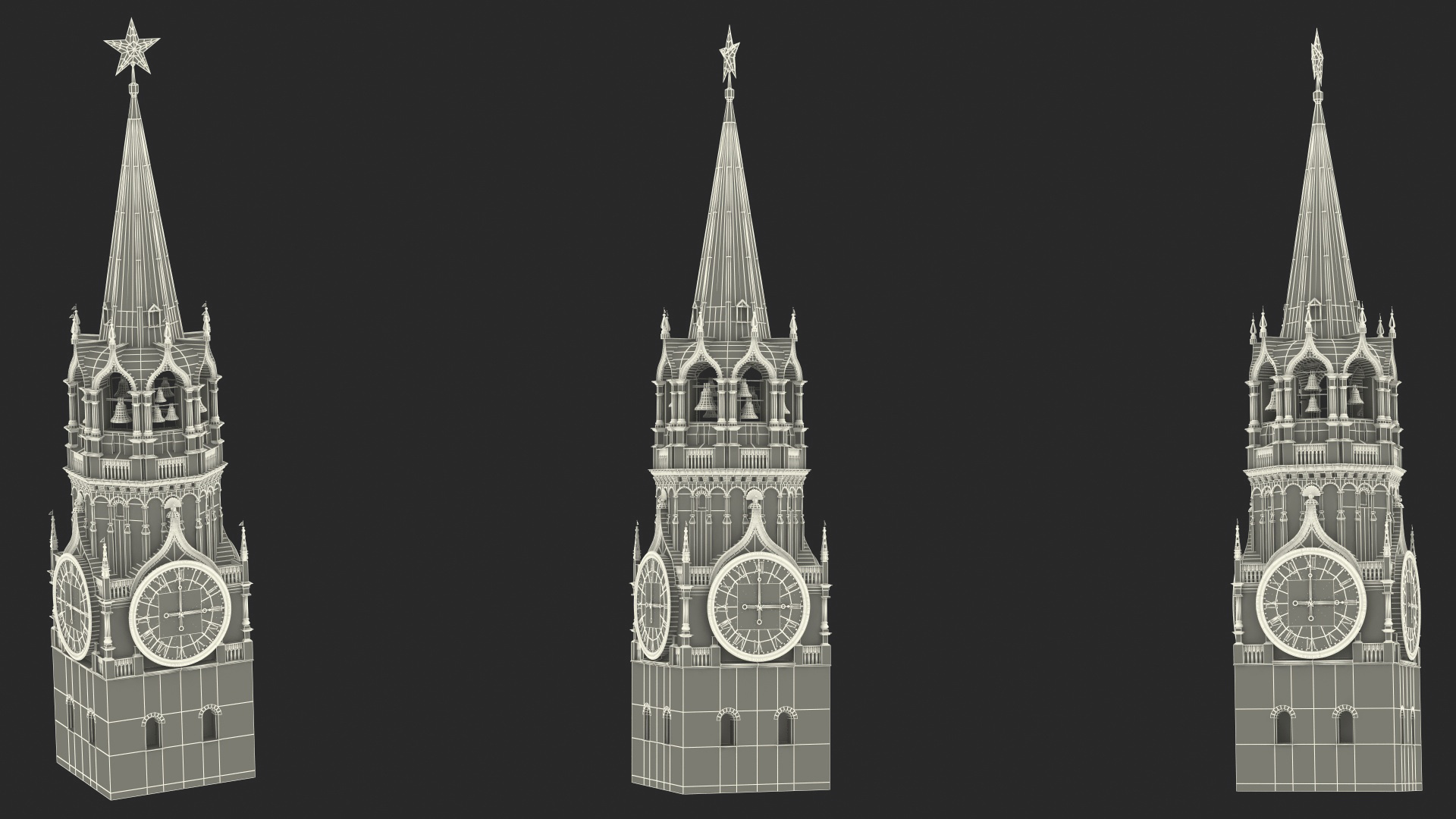 3D Kremlin Clock model