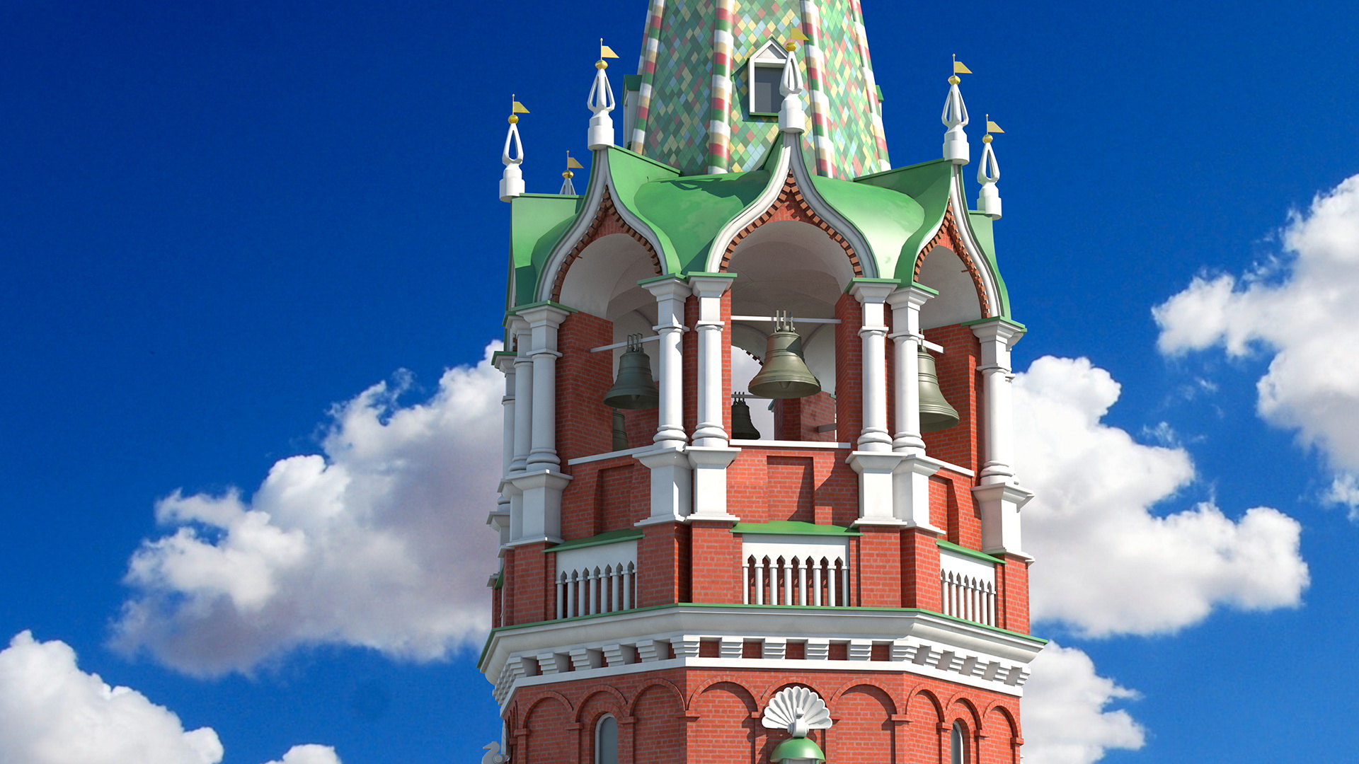 3D Kremlin Clock model