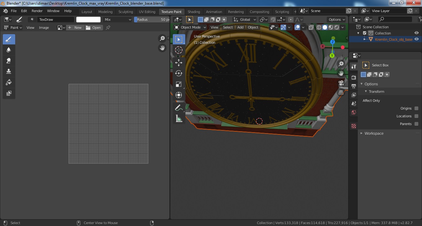 3D Kremlin Clock model