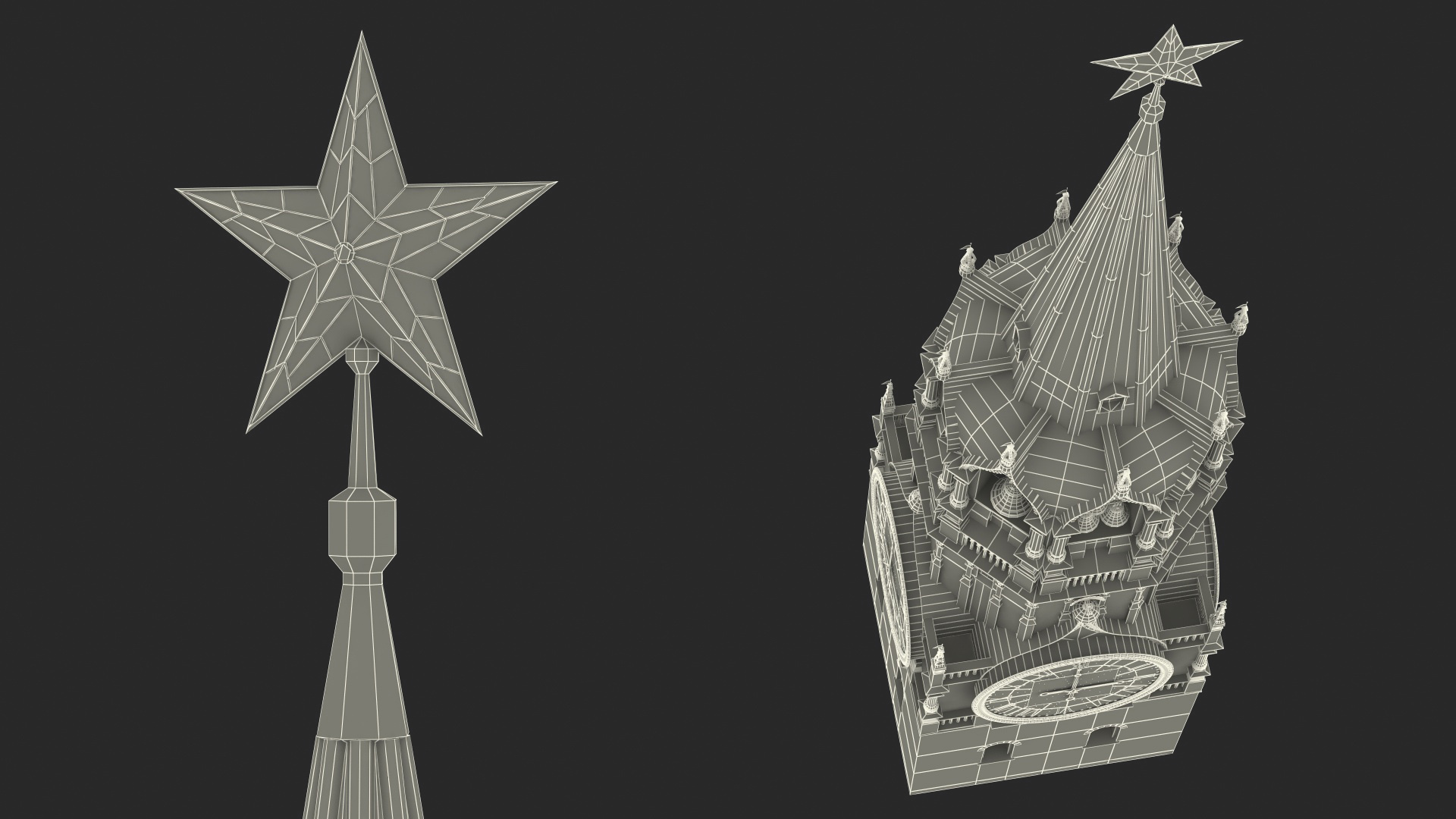 3D Kremlin Clock model