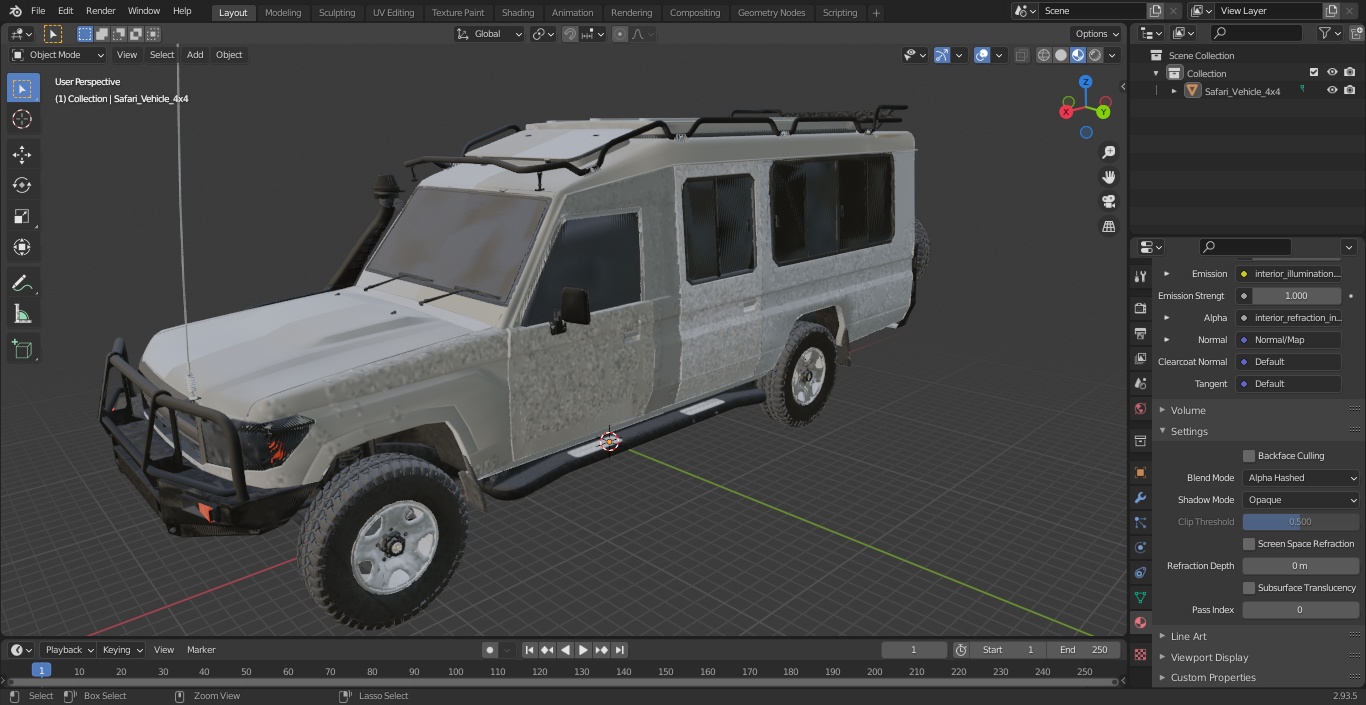 3D Safari Vehicle 4x4 model