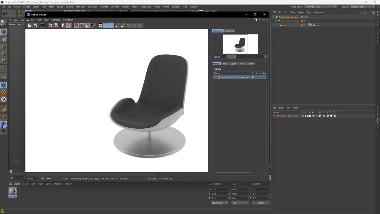 Avant Garde Chair 3D