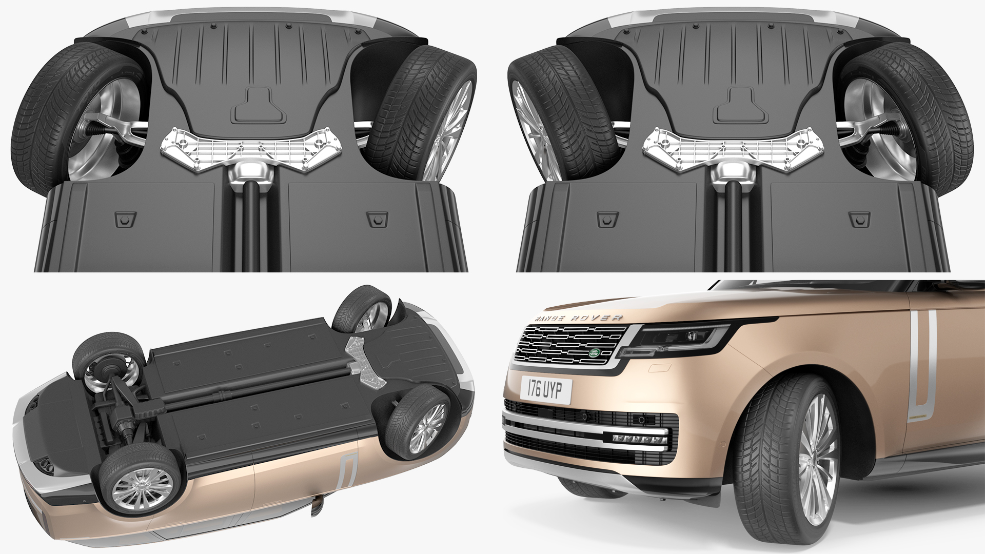 Range Rover 2022 Lights OFF Rigged 3D model