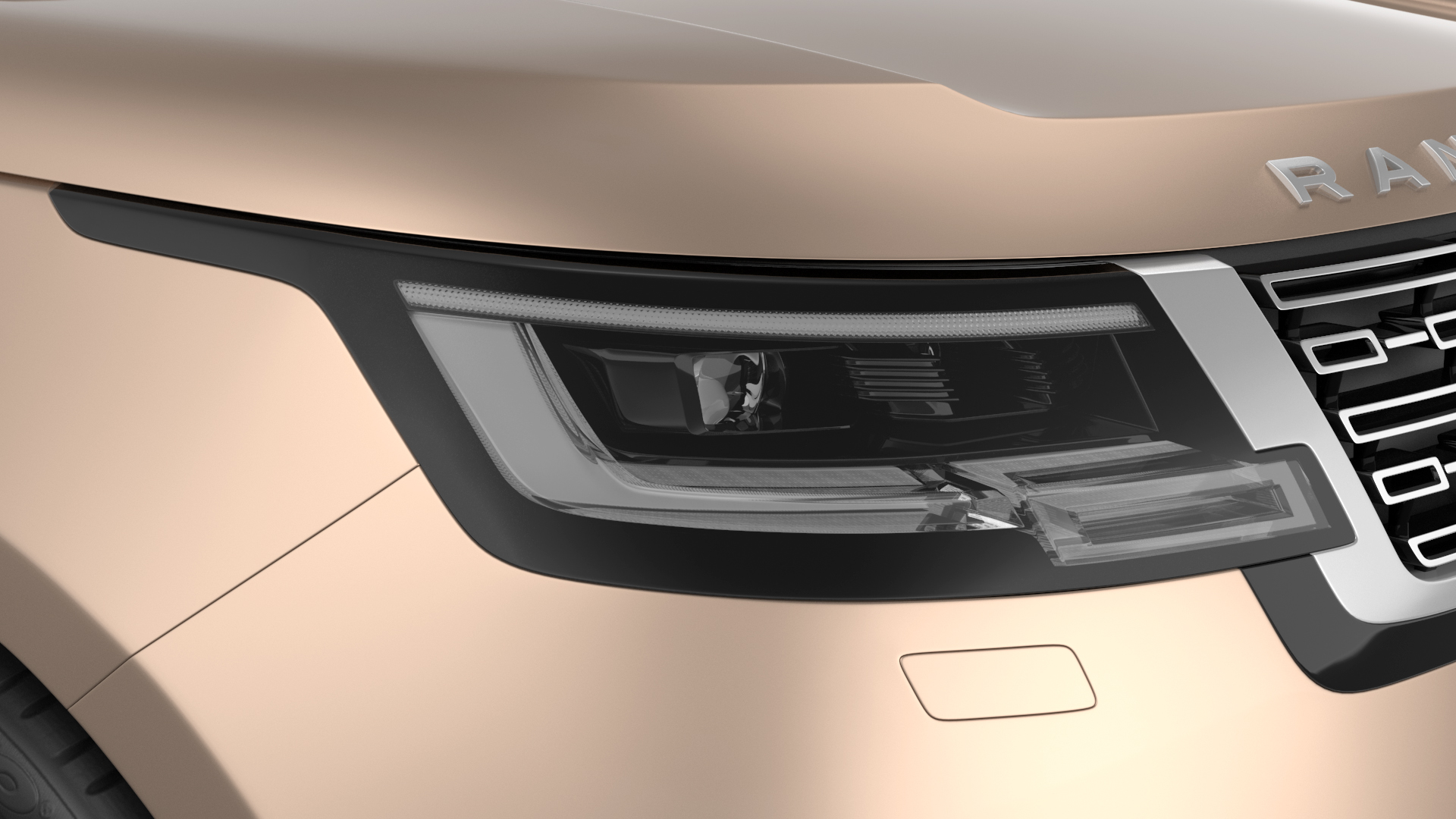 Range Rover 2022 Lights OFF Rigged 3D model