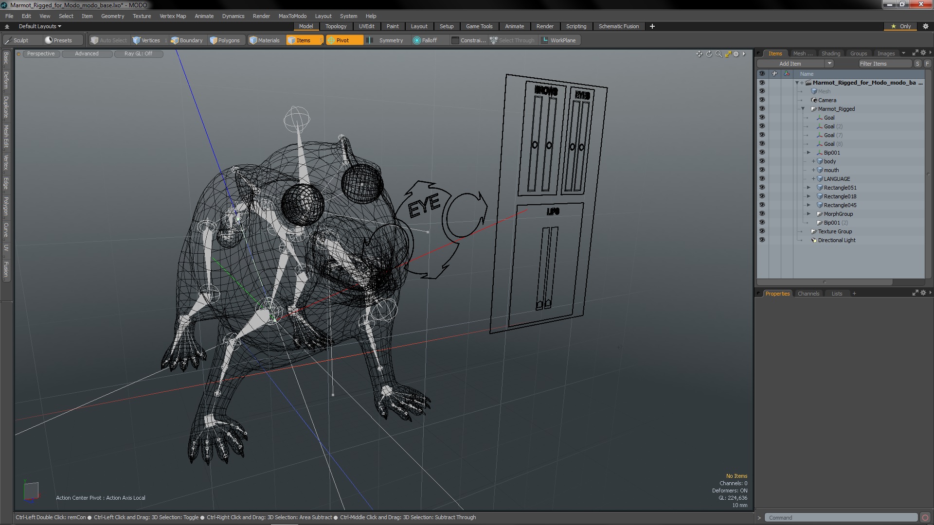 Marmot Rigged for Modo 3D