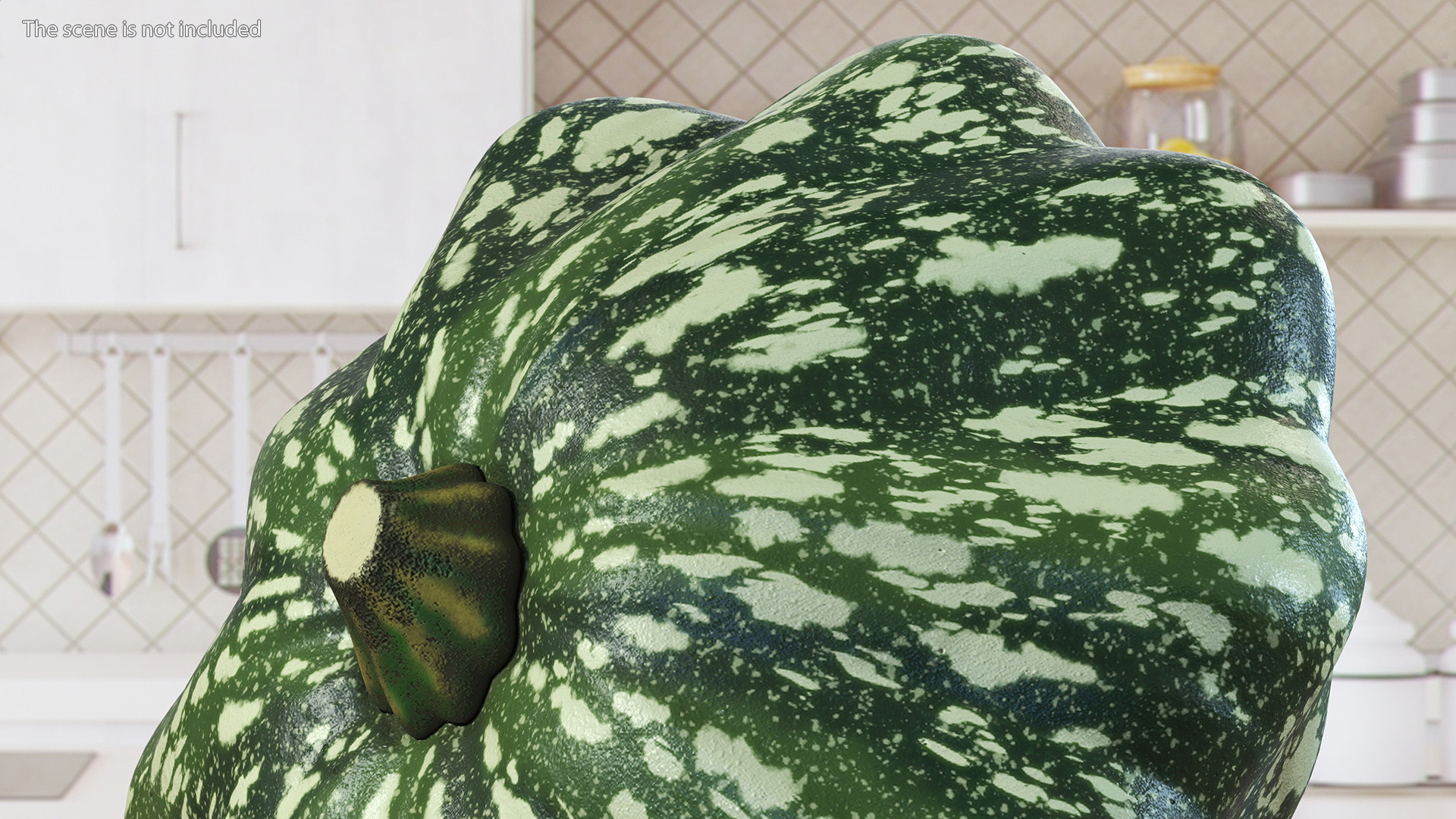 Green Color Bush Pumpkin 3D model