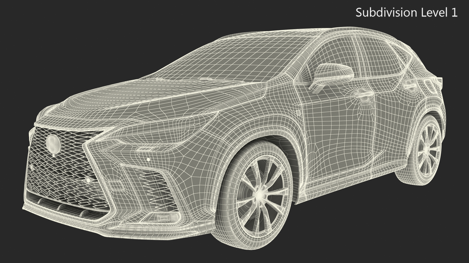 Premium 2024 Lexus NX Hybrid Grey Simple Interior 3D model