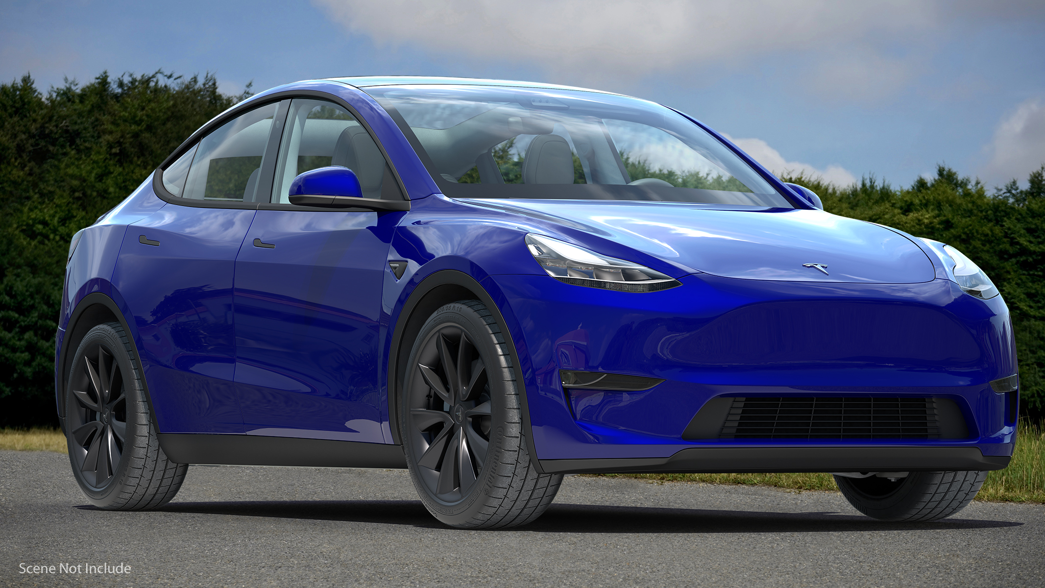 3D Tesla Model Y Blue model