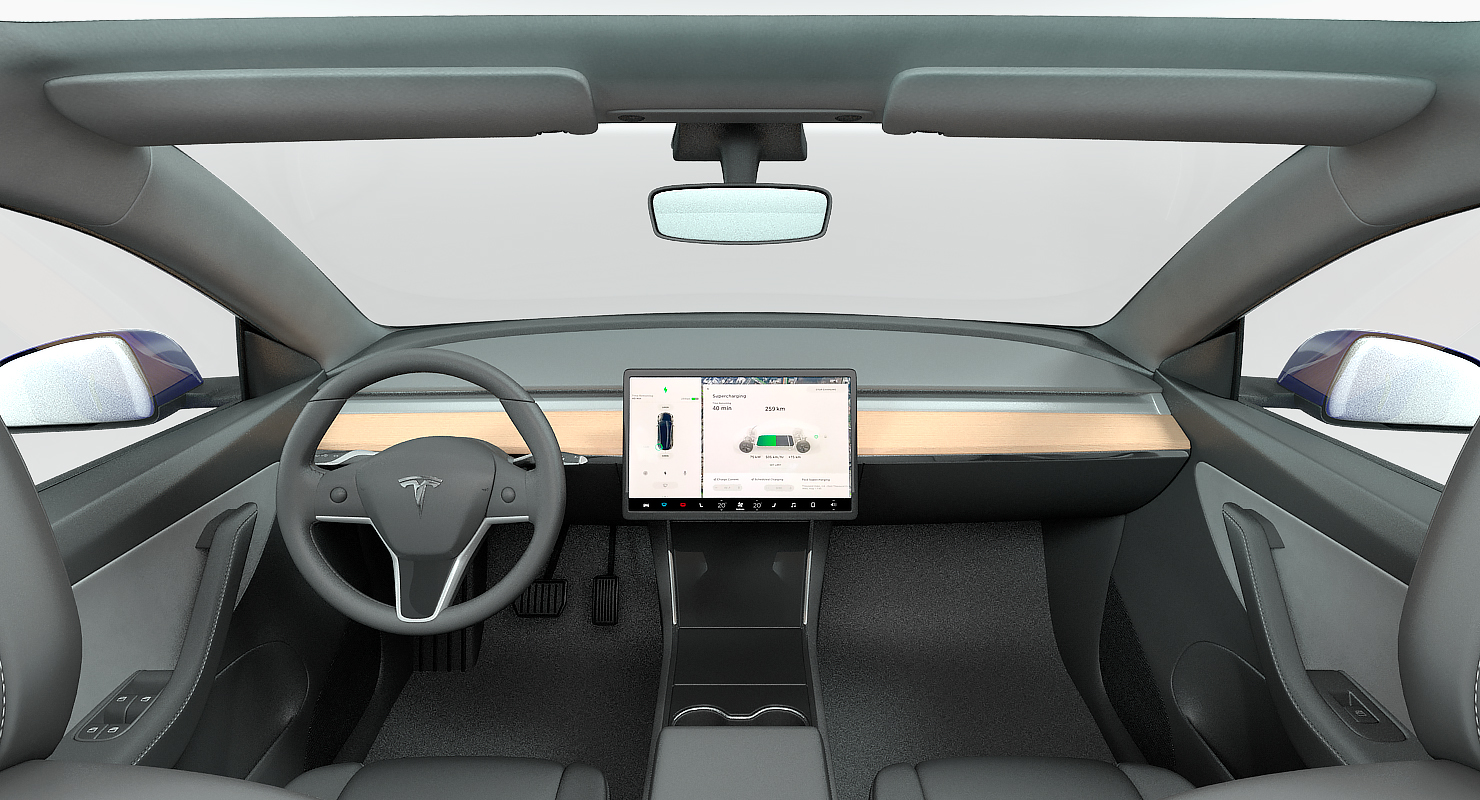 3D Tesla Model Y Blue model