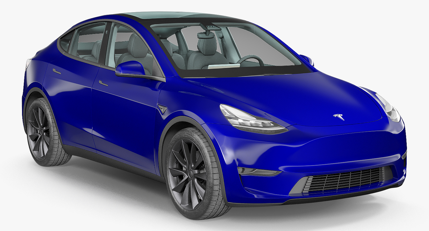 3D Tesla Model Y Blue model