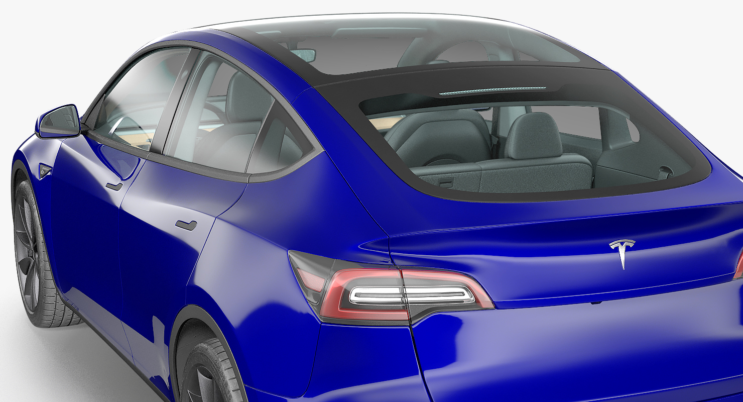 3D Tesla Model Y Blue model