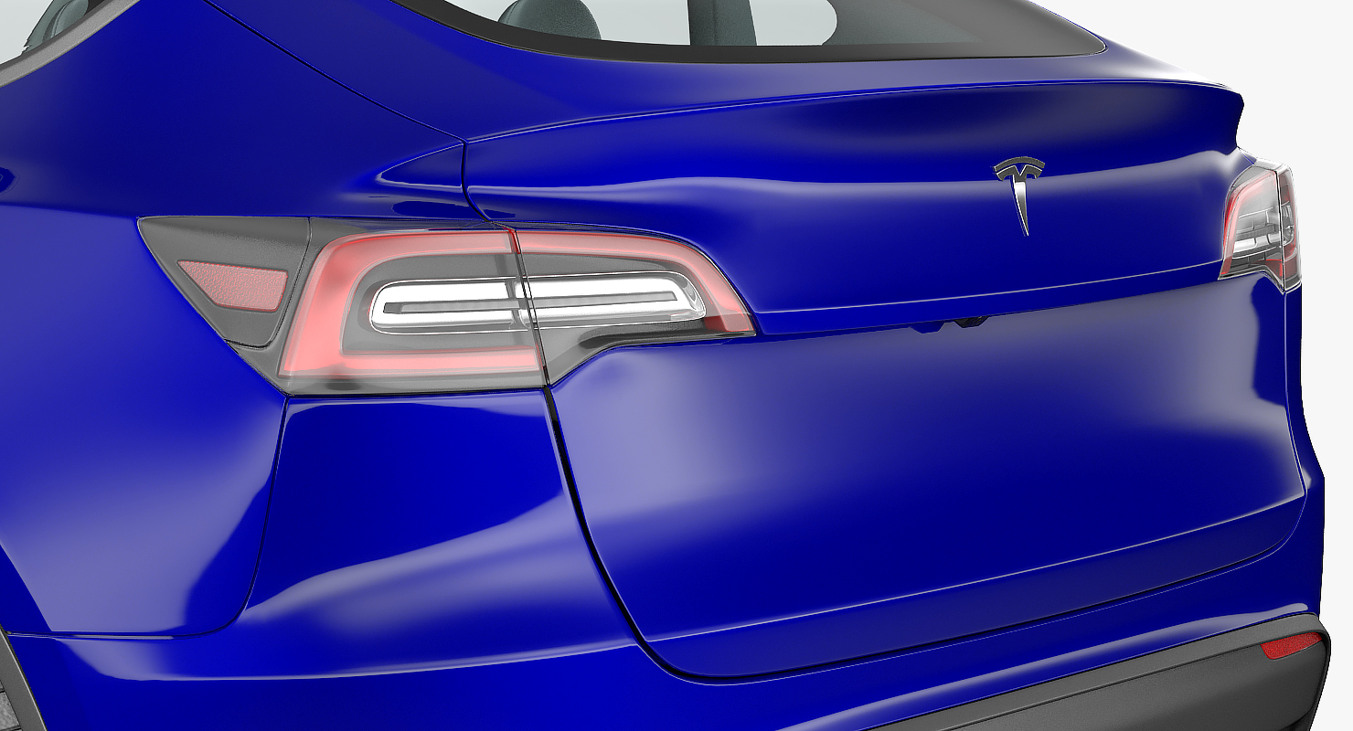 3D Tesla Model Y Blue model