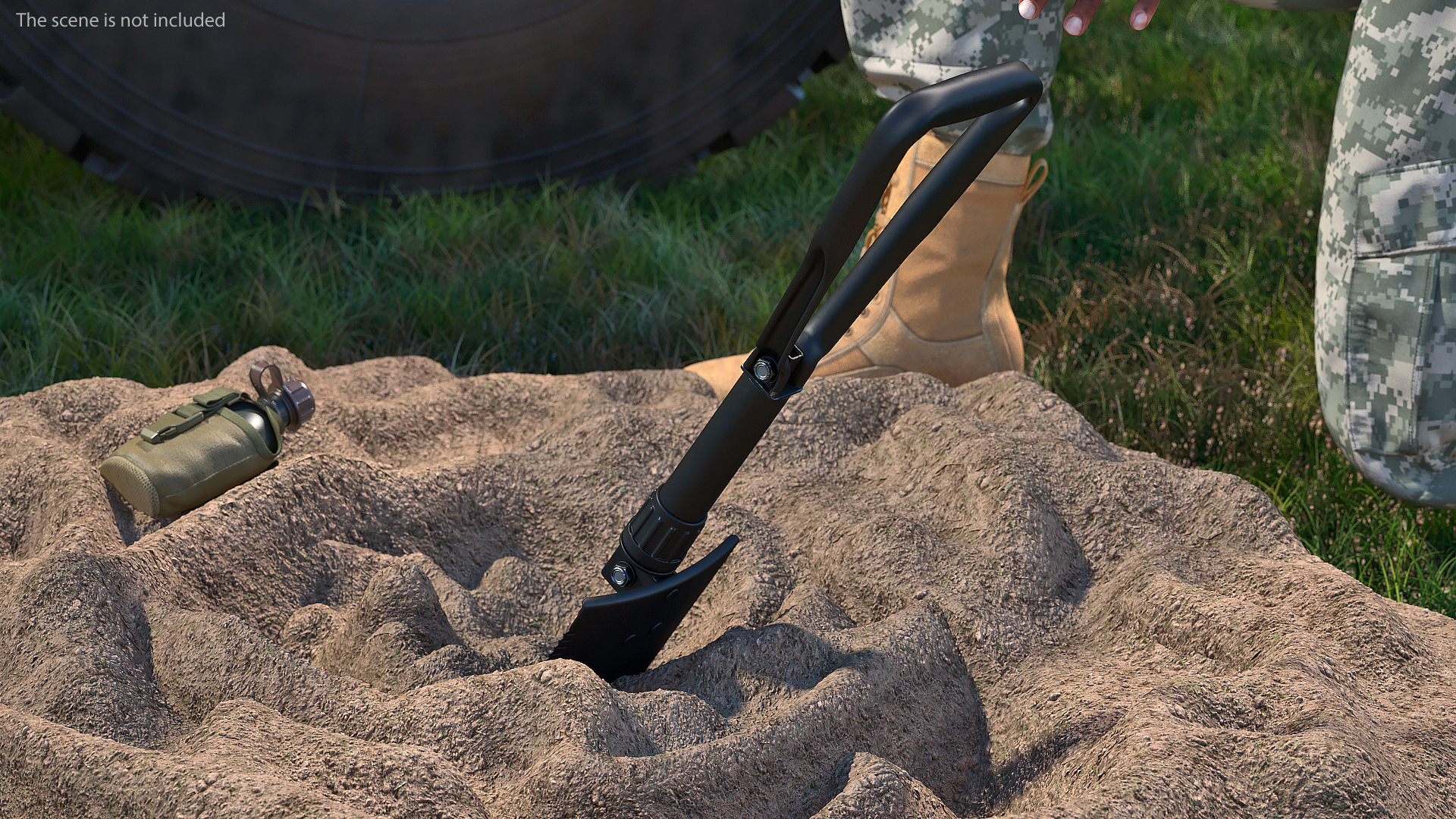 3D US Military Entrenching Tool model