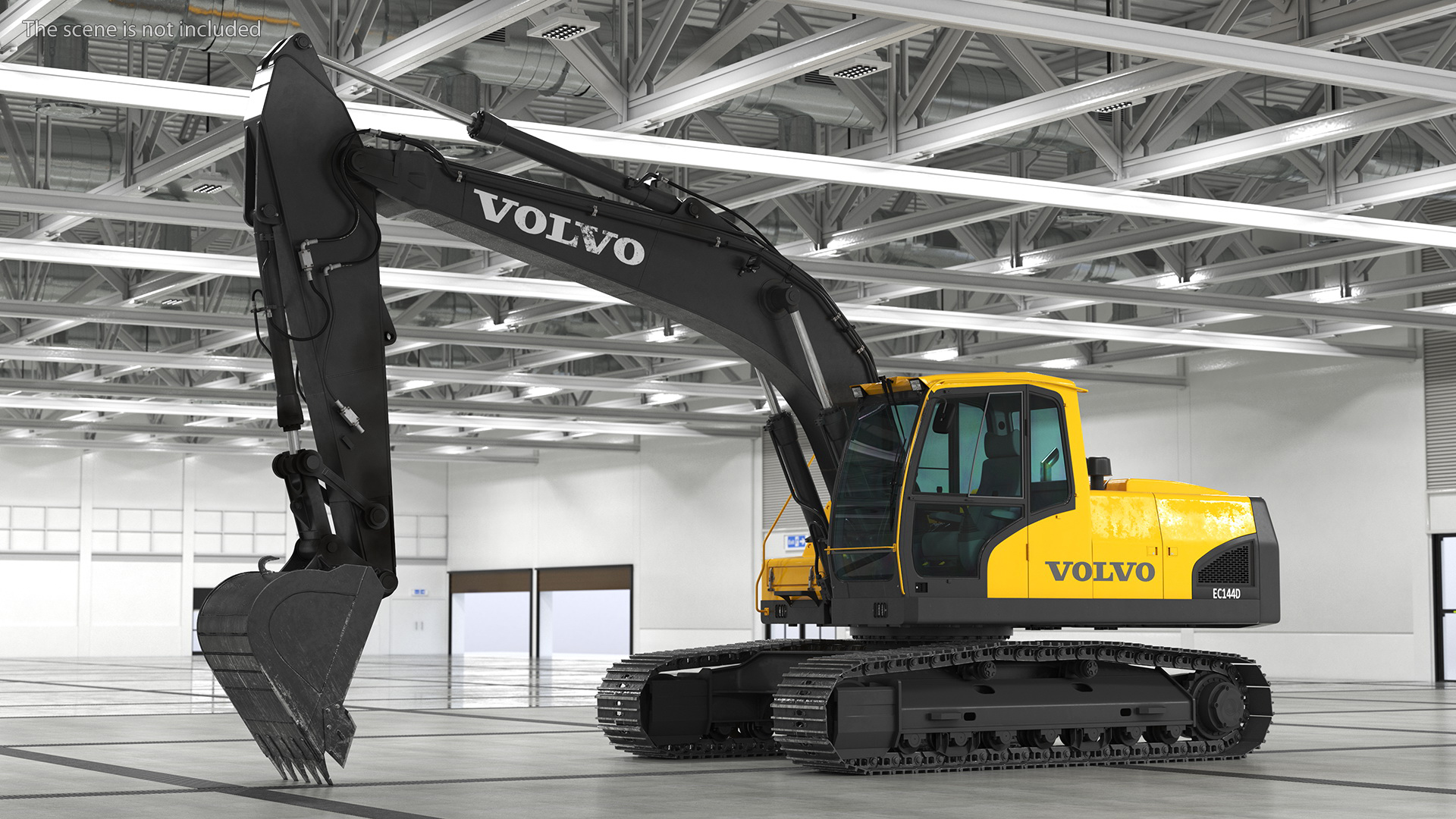 Large Tracked Excavator Volvo 3D model