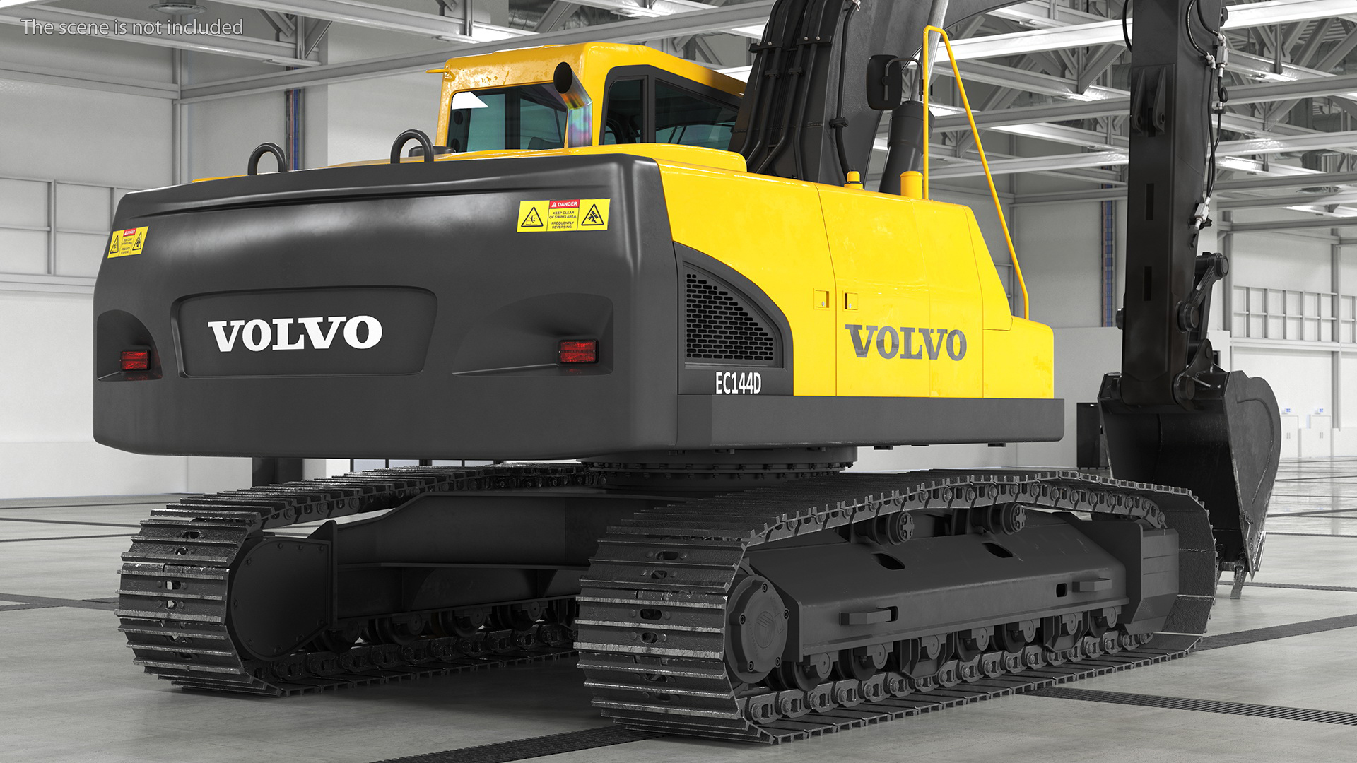 Large Tracked Excavator Volvo 3D model