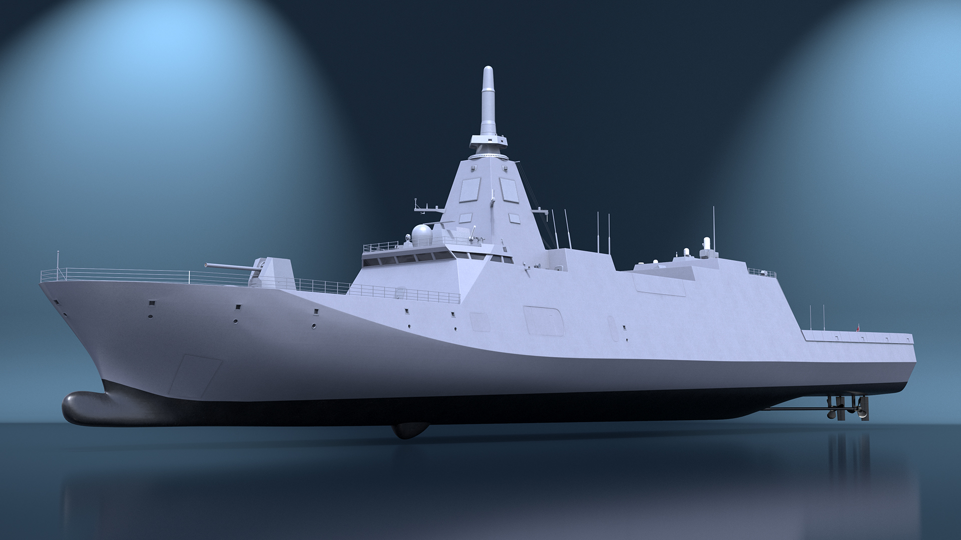 Japanese Mogami Class Frigate FFM-2 Rigged 3D