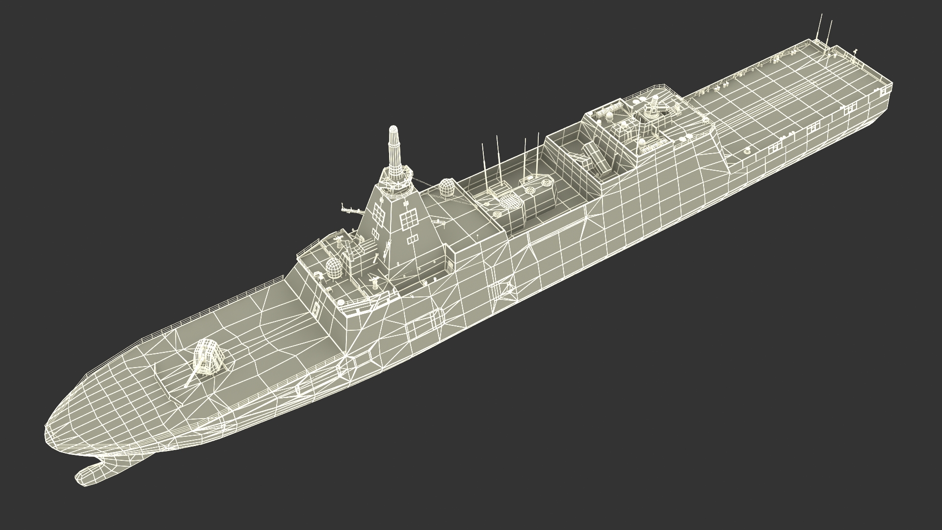 Japanese Mogami Class Frigate FFM-2 Rigged 3D