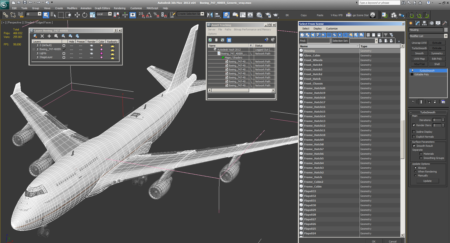 Boeing 747 400ER Generic 3D model