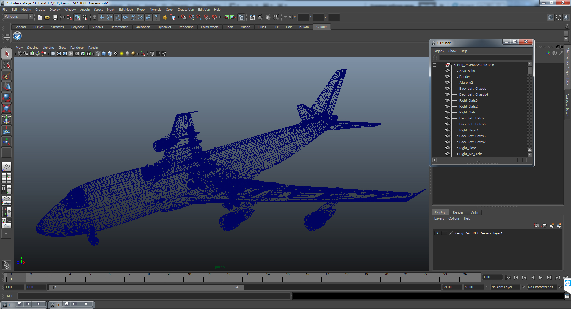 Boeing 747 400ER Generic 3D model