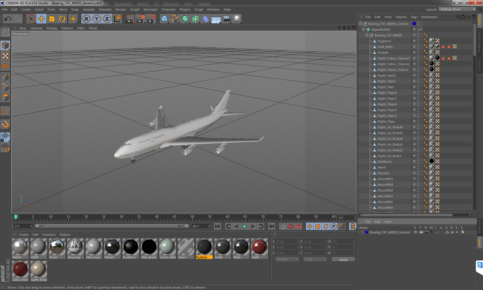 Boeing 747 400ER Generic 3D model