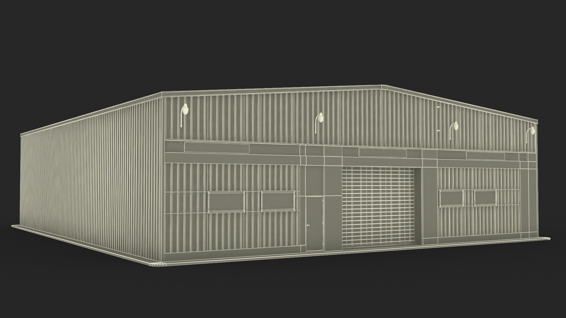 Steel Storage Building 3D