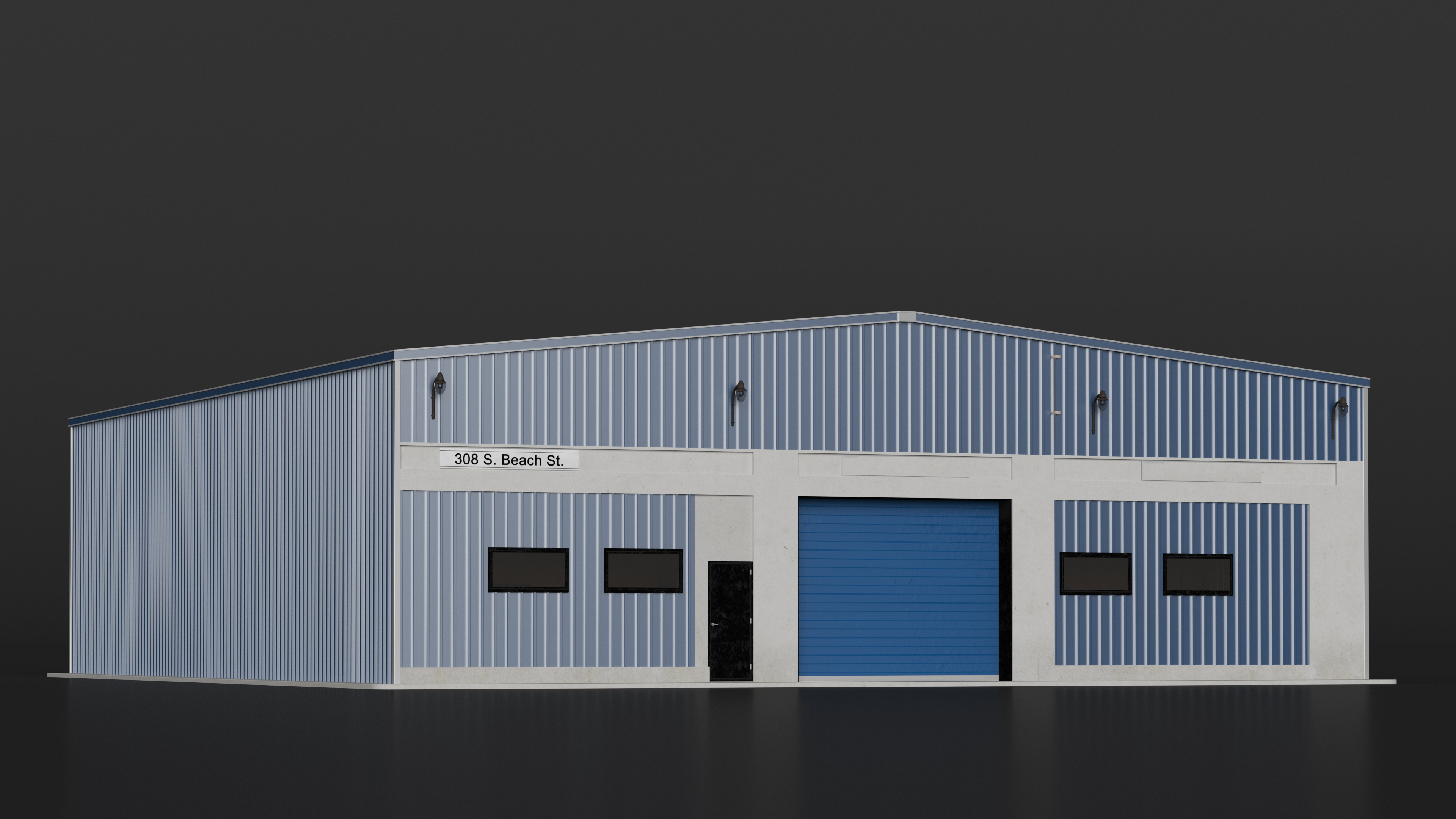 Steel Storage Building 3D