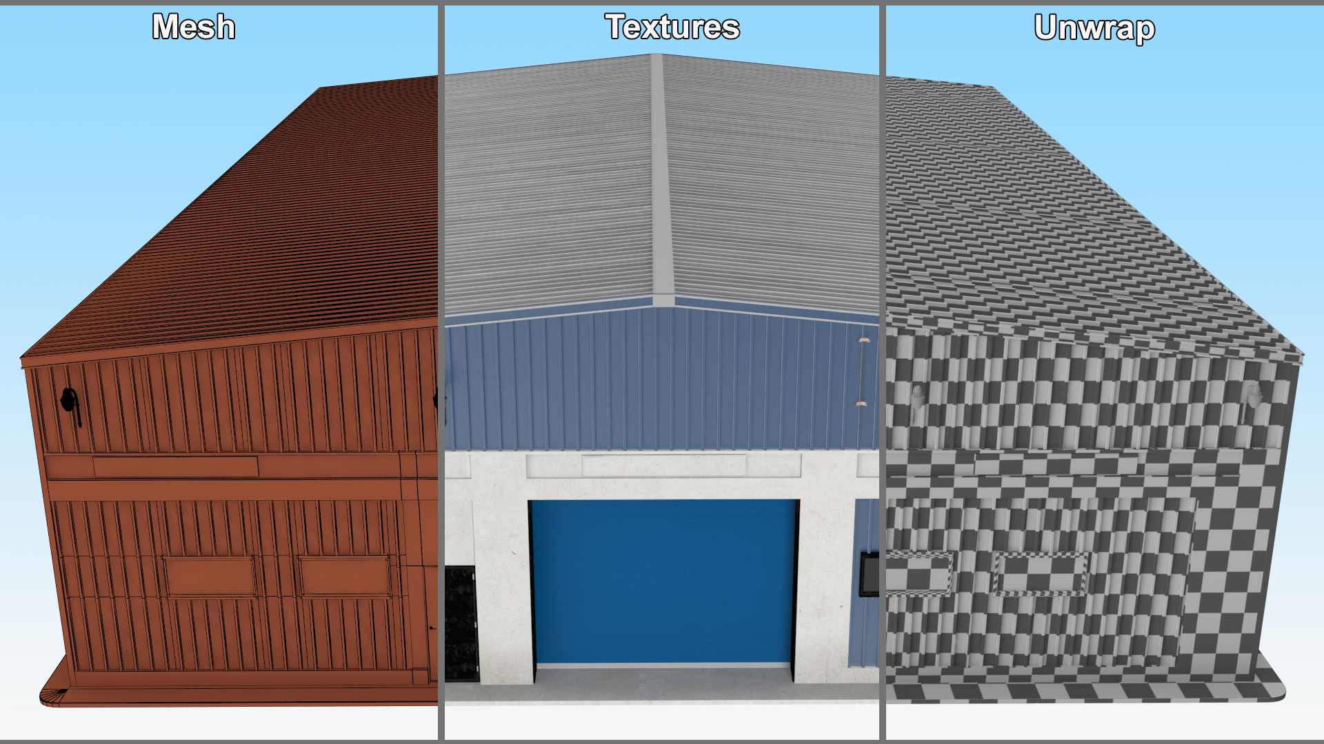 Steel Storage Building 3D