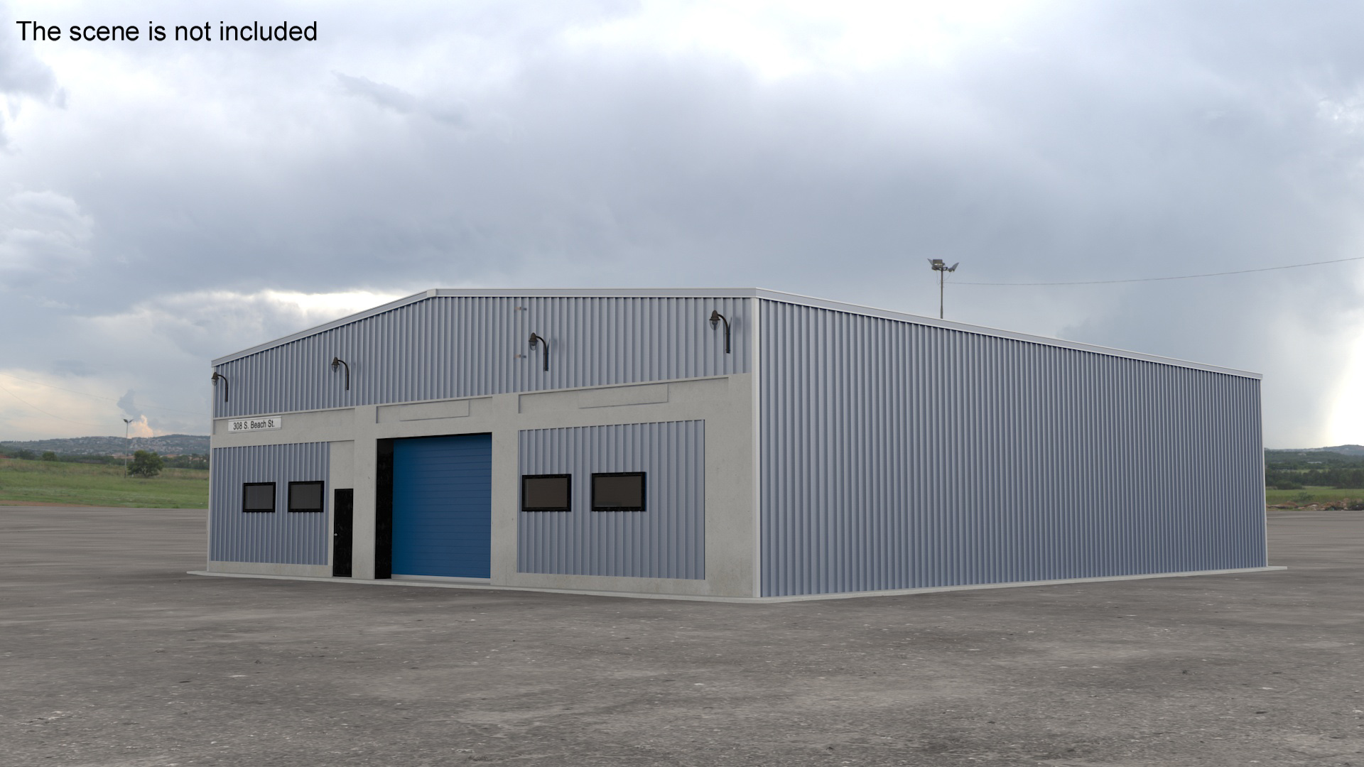 Steel Storage Building 3D