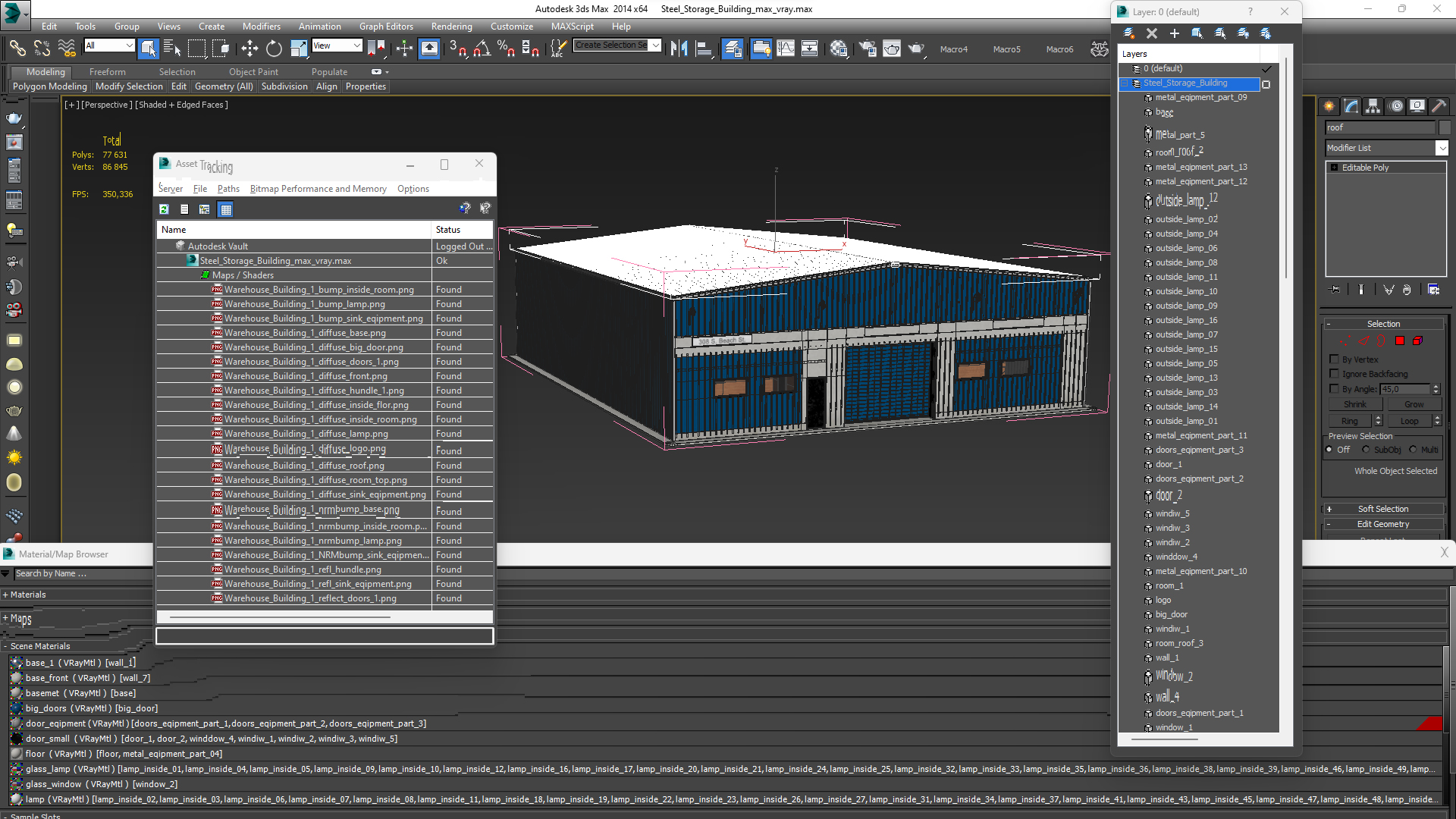 Steel Storage Building 3D