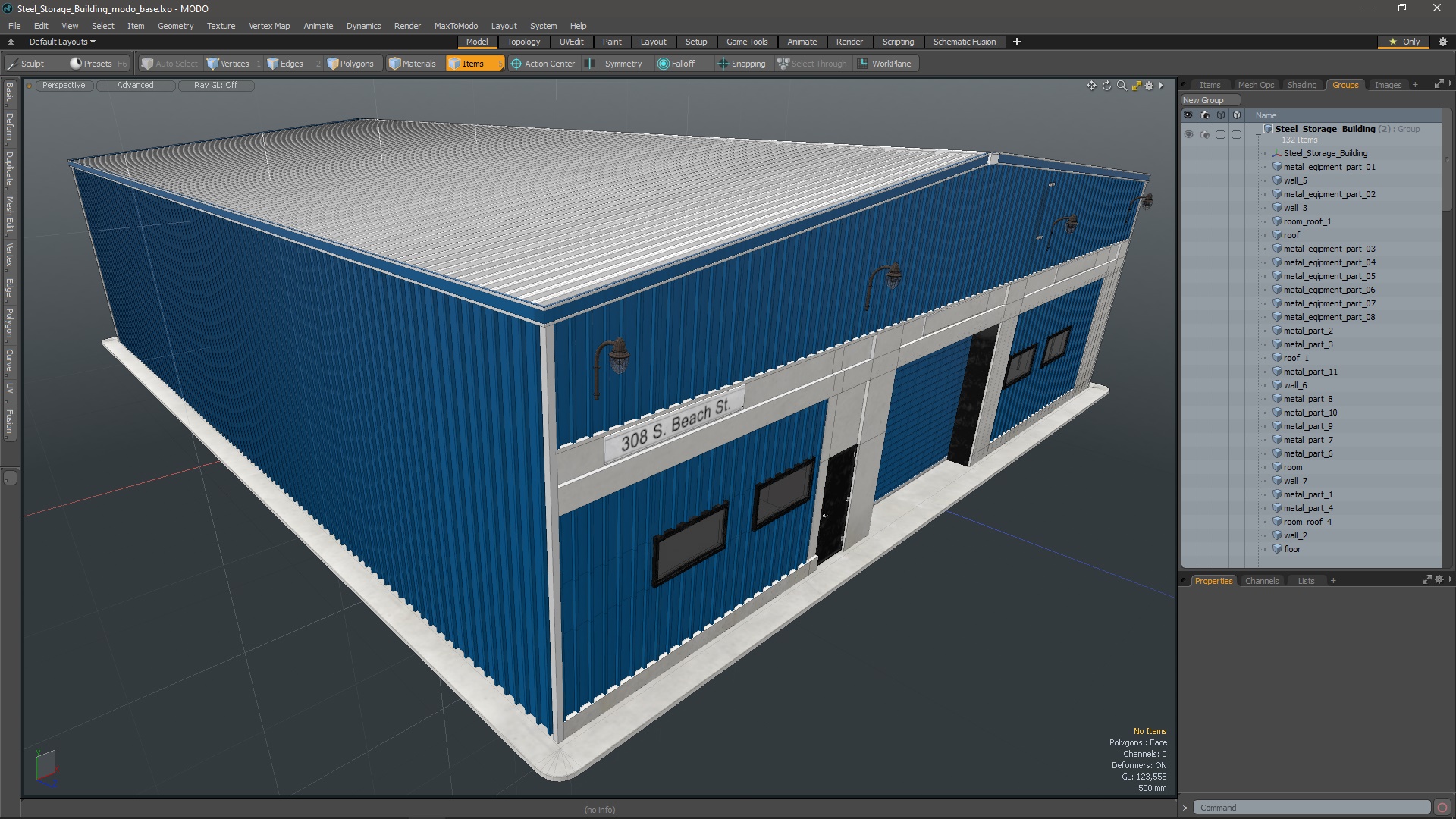 Steel Storage Building 3D