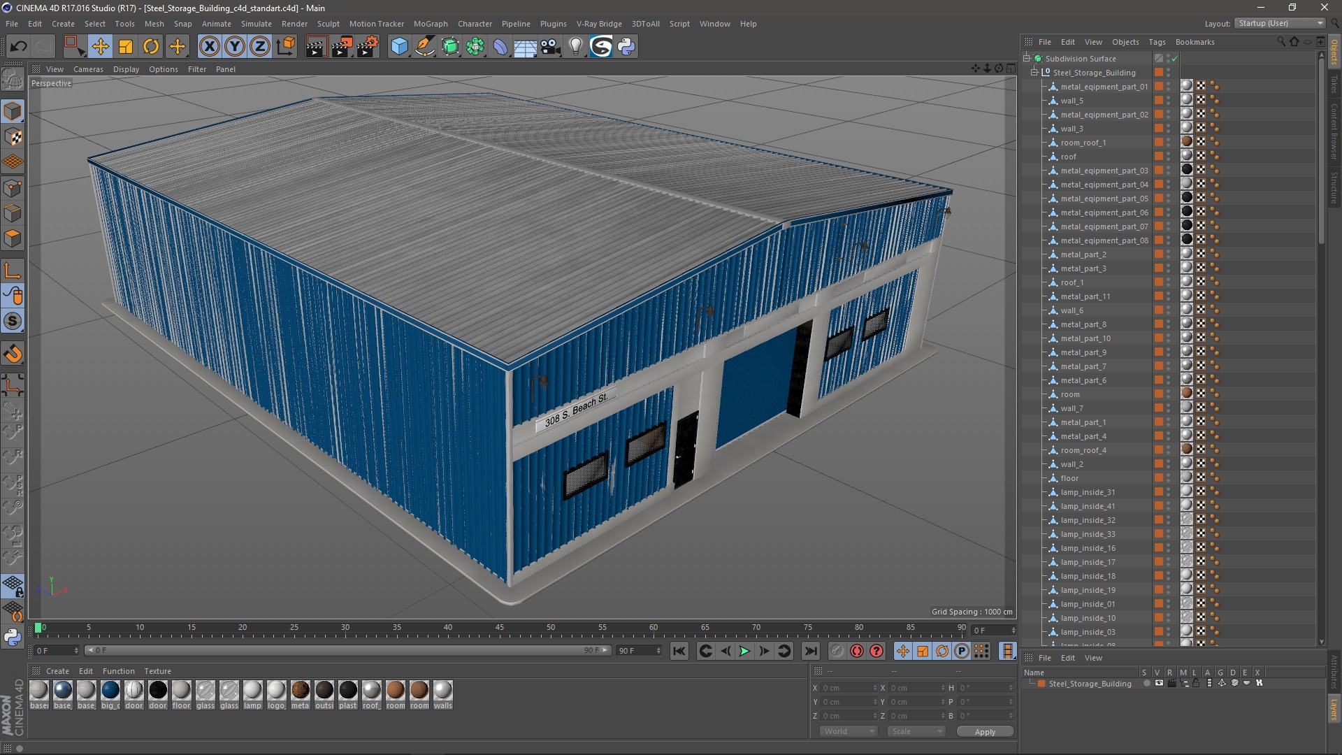 Steel Storage Building 3D