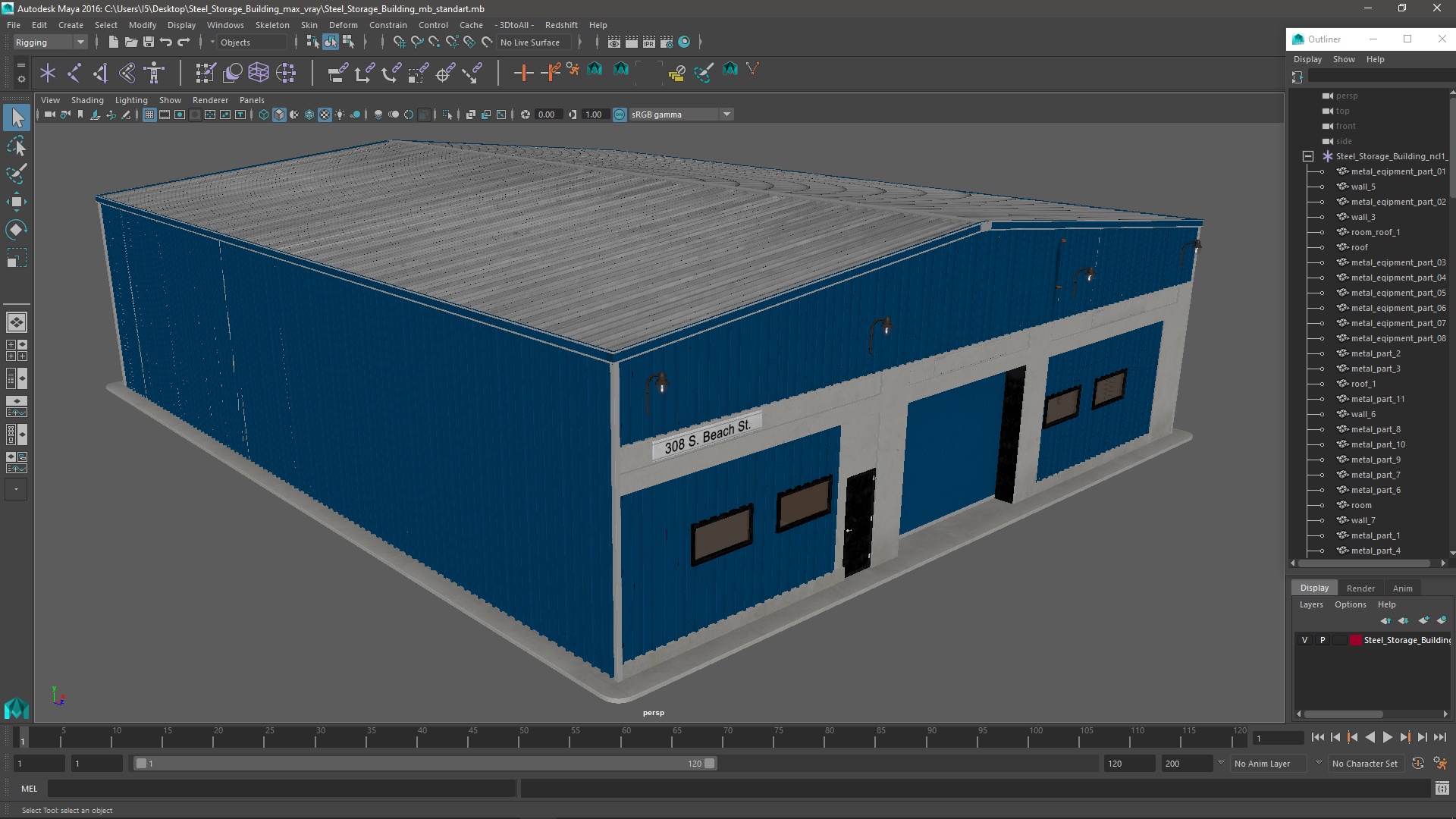 Steel Storage Building 3D