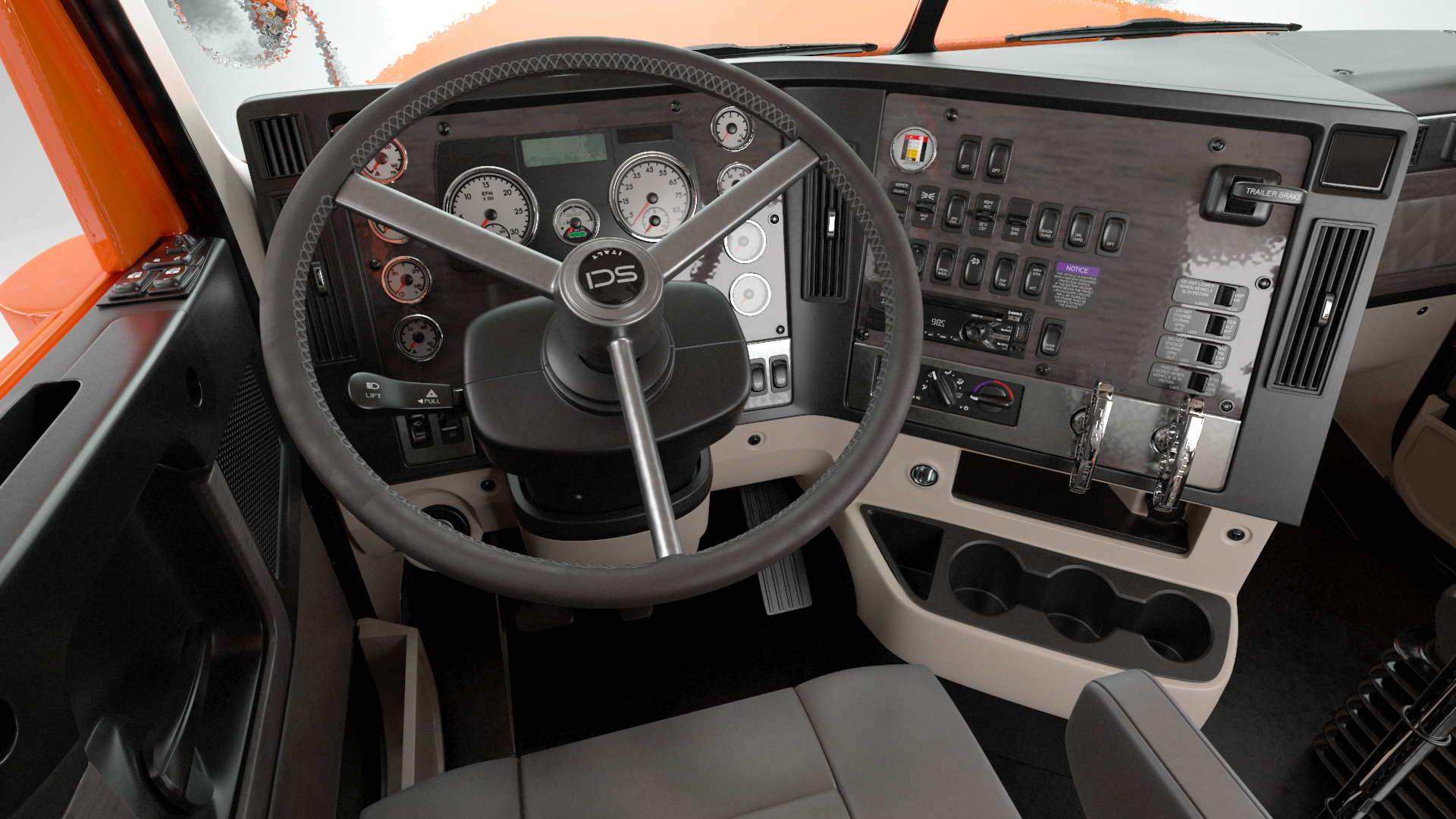 Freightliner Truck With Gas Tank 3D