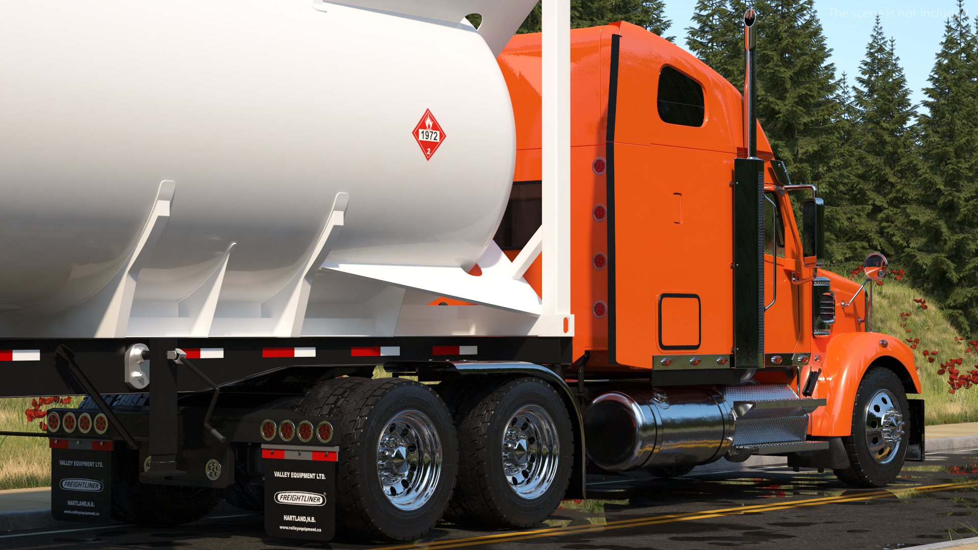 Freightliner Truck With Gas Tank 3D