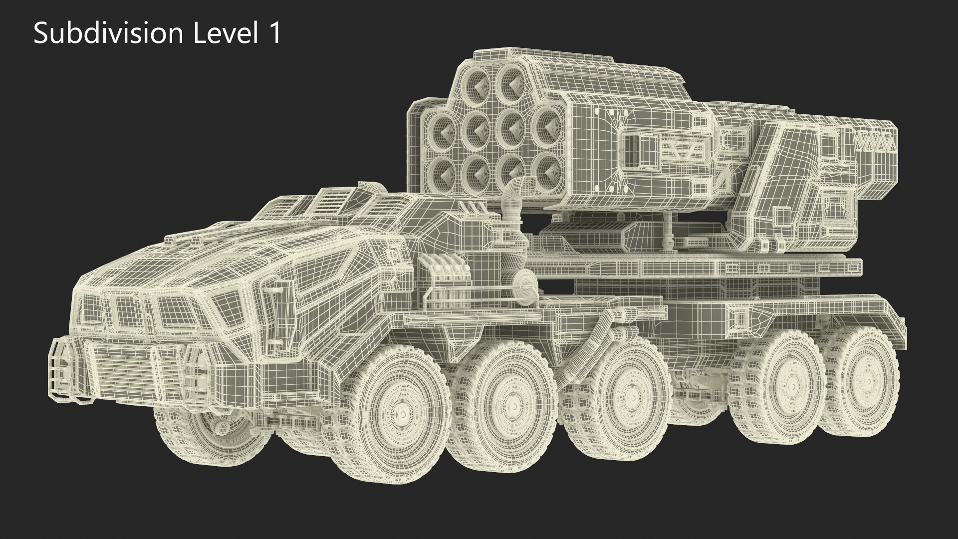 3D model Futuristic Missile Truck Dirty