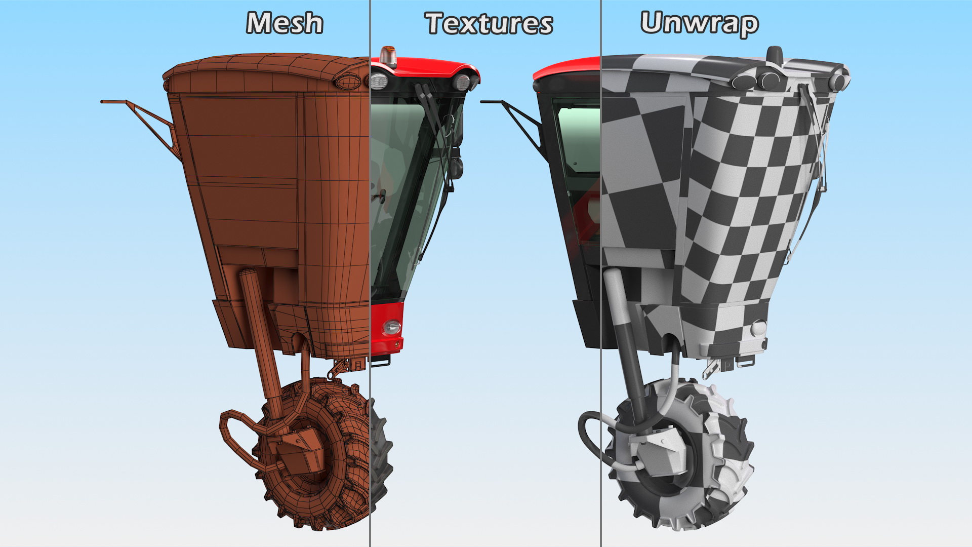 3D Harvester Vehicle Cabin model