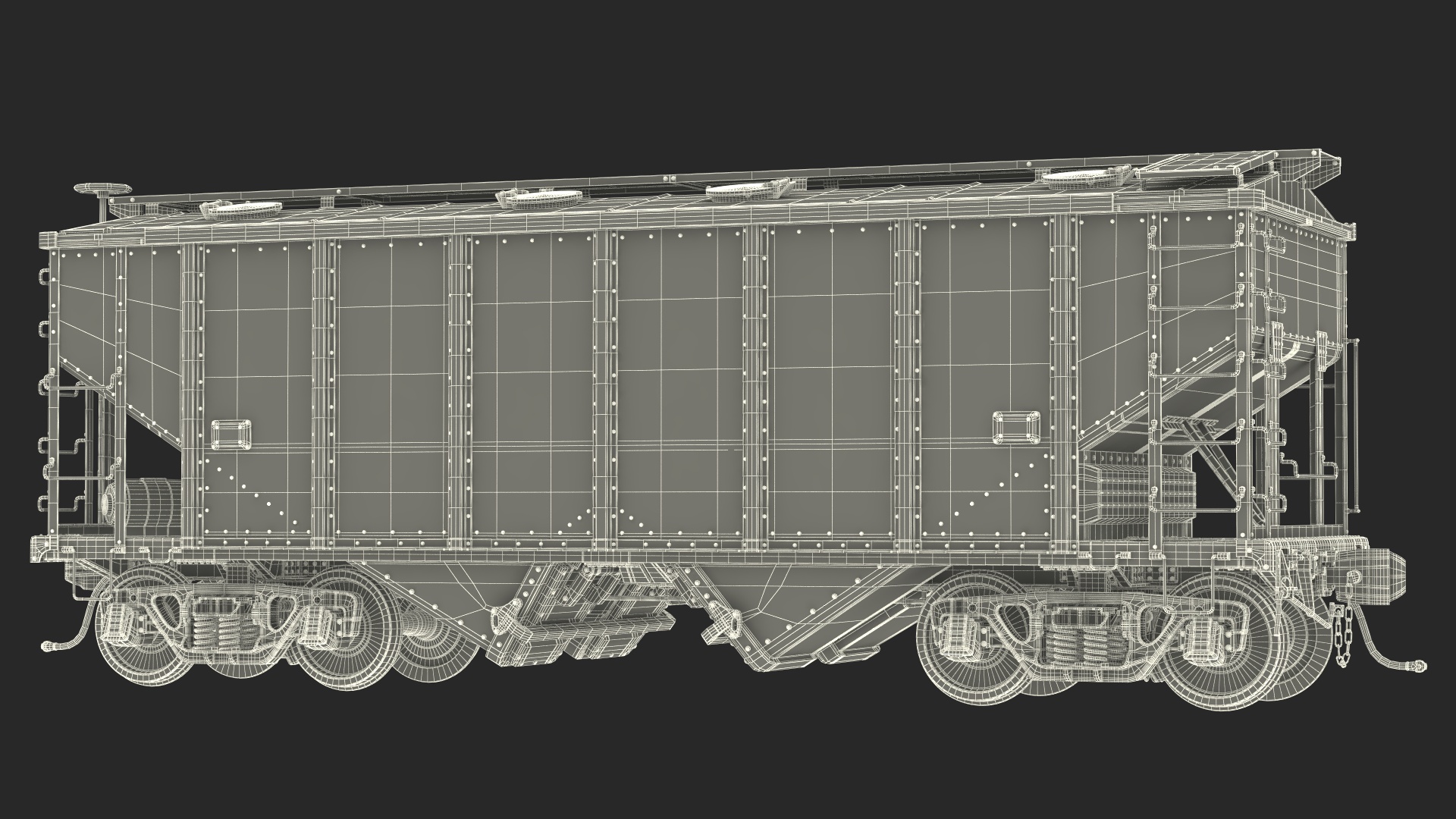 Two Bay Covered Hopper 3D