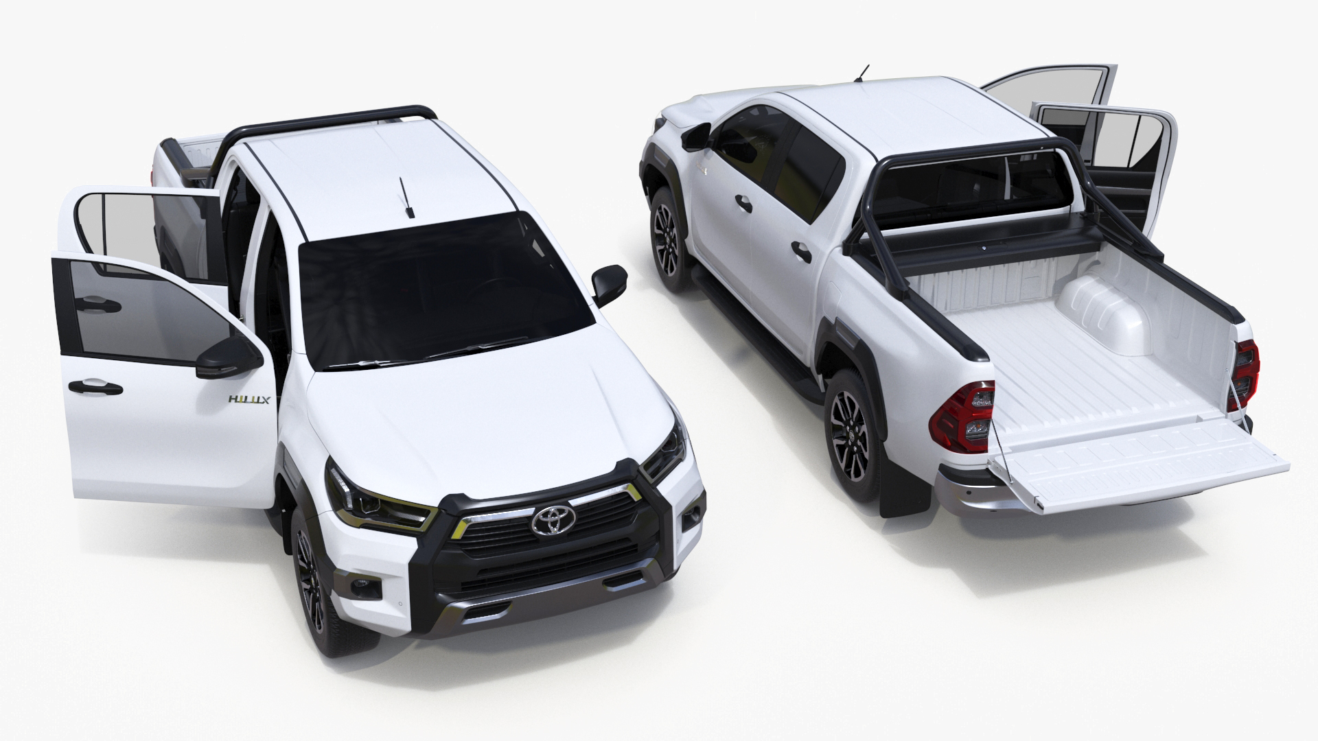 3D Toyota Hilux 2022 White model