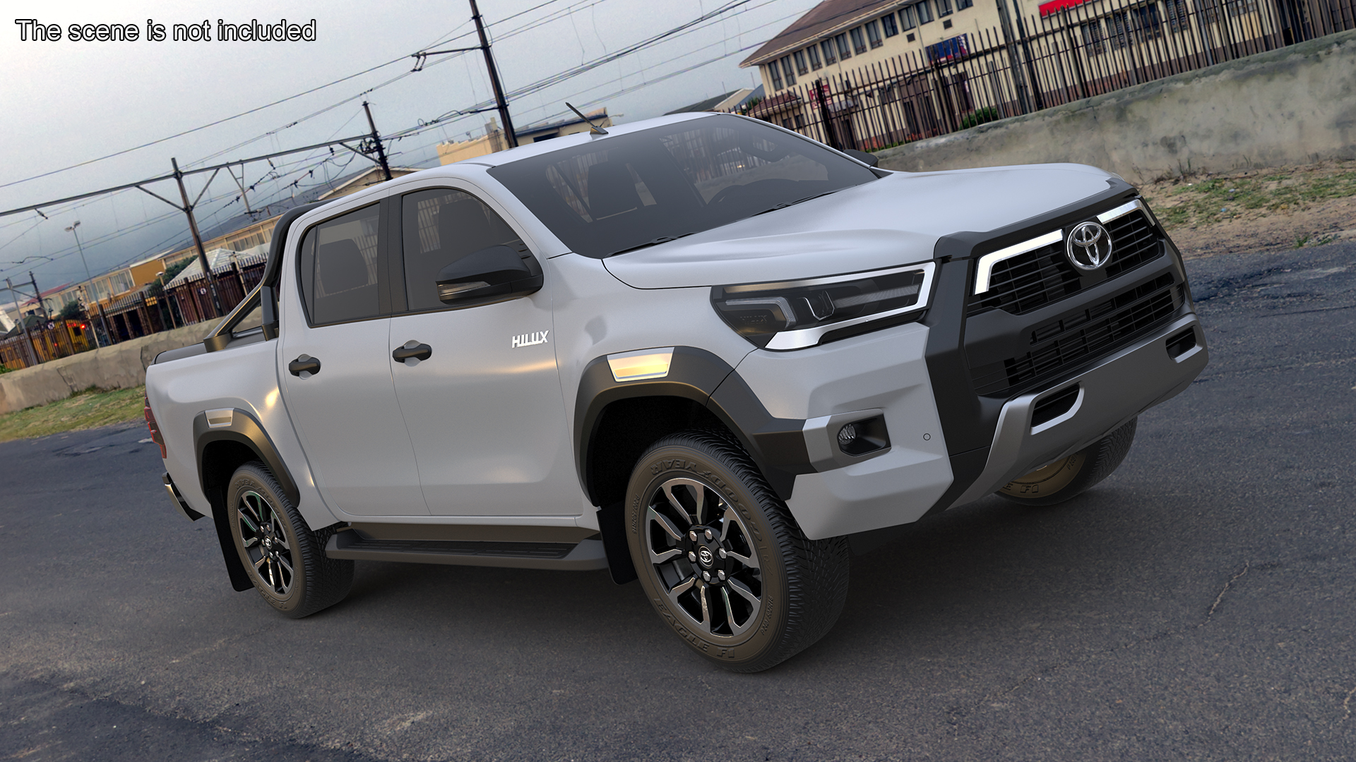 3D Toyota Hilux 2022 White model