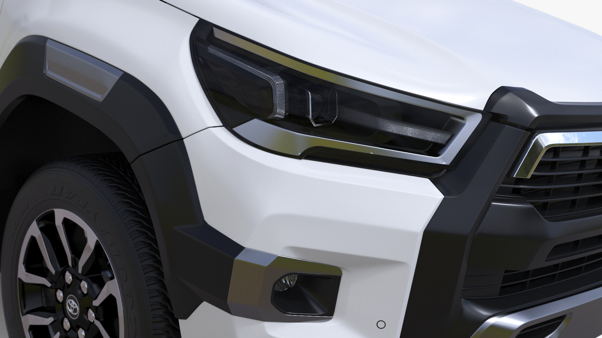 3D Toyota Hilux 2022 White model