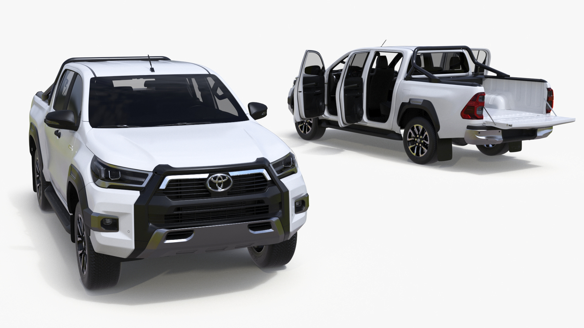 3D Toyota Hilux 2022 White model